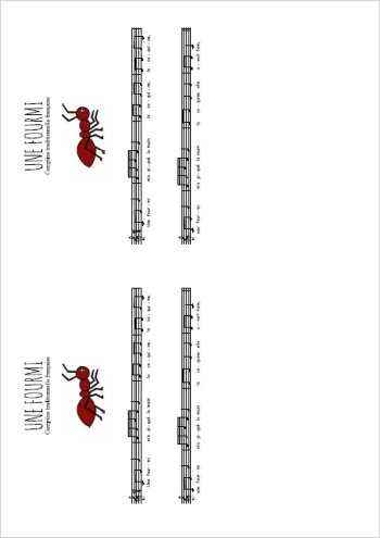 Une fourmi Partition gratuite